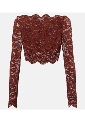 Rabanne Floral lace crop top
