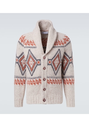 Brunello Cucinelli Jacquard wool-blend cardigan