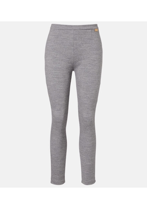 Balmain Wool and cotton-blend leggings