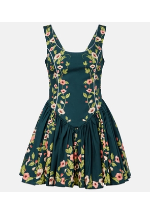 Agua by Agua Bendita Pluma floral cotton minidress