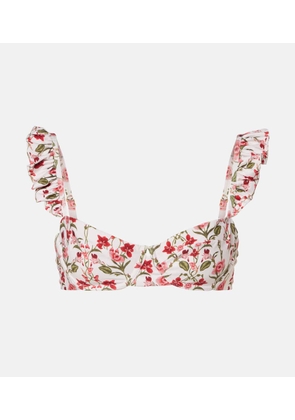 Agua by Agua Bendita Kiwi floral bikini top