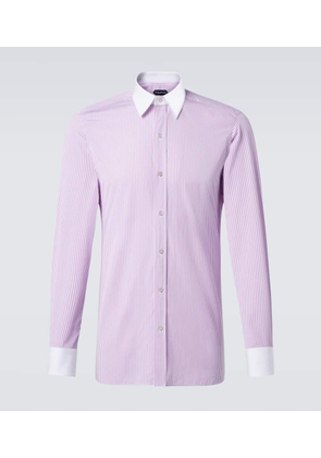 Tom Ford Striped cotton poplin shirt