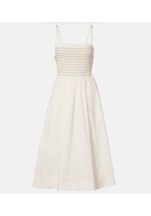 Veronica Beard Kaela smocked cotton midi dress