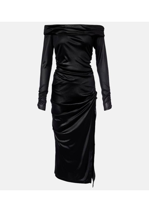 Isabel Marant Elife gathered off-shoulder midi dress