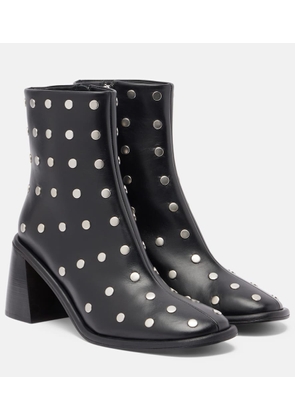 Souliers Martinez Kima 80 studded leather ankle boots