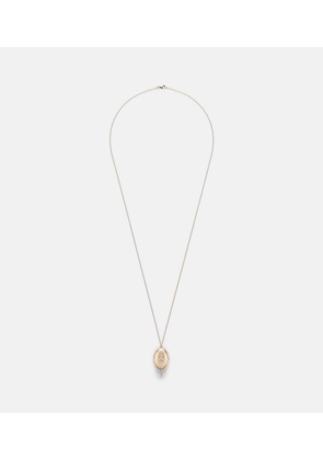 Persee 9kt gold locket necklace with diamonds