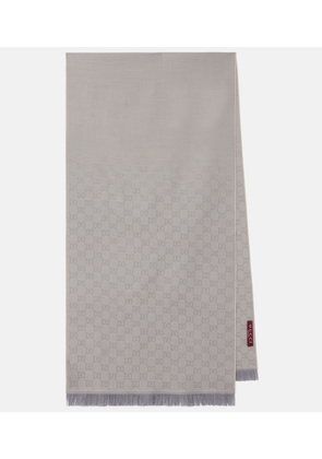 Gucci GG jacquard wool scarf