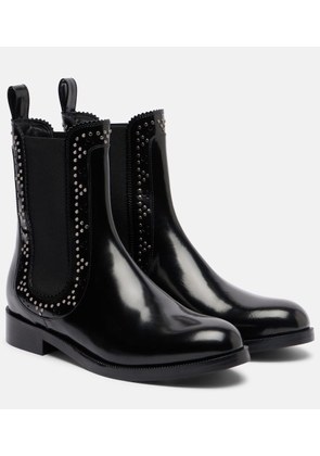 Aquazzura Skye embellished leather Chelsea boots