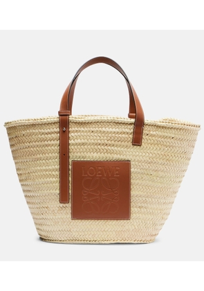 Loewe Anagram Large leather-trimmed basket bag