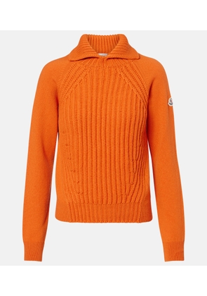 Moncler Ribbed-knit wool and cashmere sweater