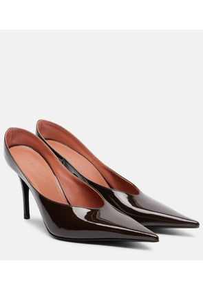 Amina Muaddi Anok 90 patent leather pumps