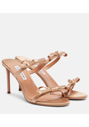 Aquazzura Soave 85 bow-detail satin sandals