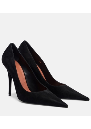 Amina Muaddi Barbara 105 suede pumps