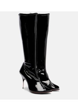 Amina Muaddi Bruna 95 patent leather knee-high boots