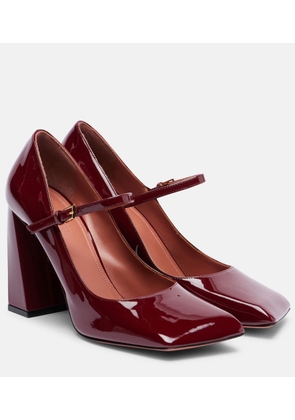Amina Muaddi Charlotte 95 patent leather Mary Jane pumps