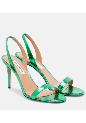 Aquazzura So Nude 85 snake-effect leather sandals