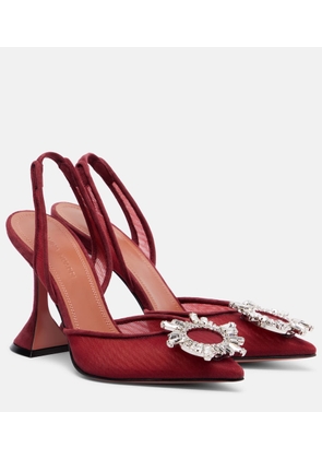 Amina Muaddi Begum 95 mesh slingback pumps