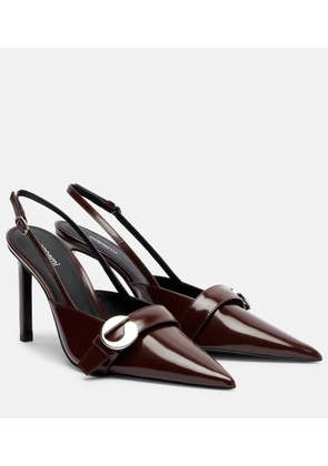 Coperni Belt Stiletto leather slingback pumps