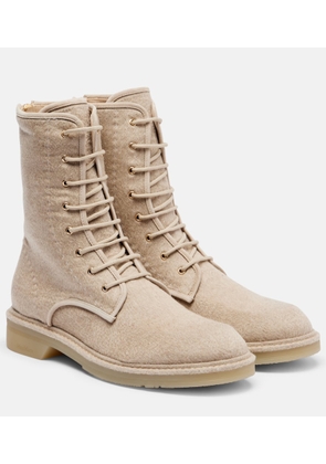 Max Mara Baker cashmere combat boots