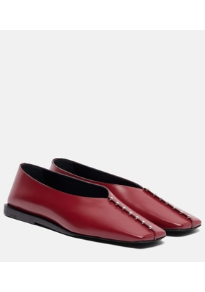 Jil Sander Embellished leather ballet flats