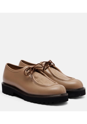 Max Mara Track leather loafers