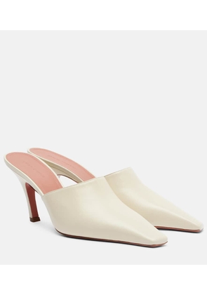 Amina Muaddi Jamie 80 leather mules