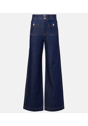 Veronica Beard Taylor wide-leg jeans