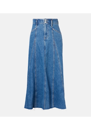 Veronica Beard Alix denim midi skirt