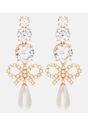 Self-Portrait Embellished drop earrings