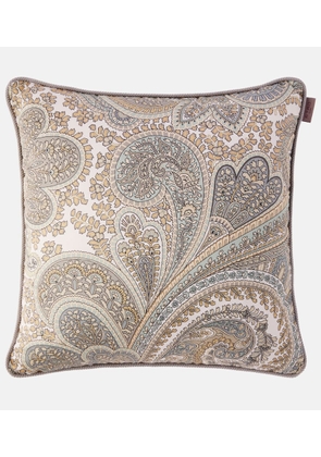 Etro Giano paisley cotton cushion