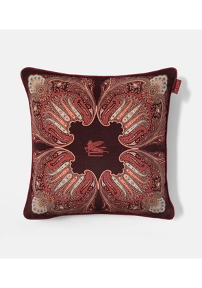 Etro Kiri cotton velvet cushion