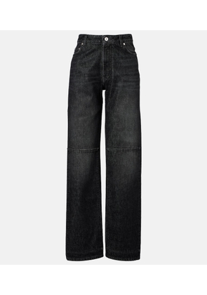 Jean Paul Gaultier Cutout mid-rise wide-leg jeans