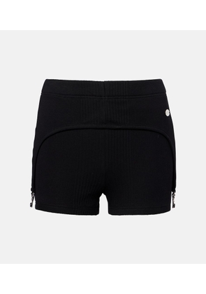 Jean Paul Gaultier Ribbed-knit cotton jersey shorts