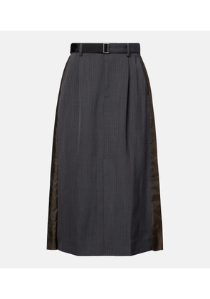 Sacai Paneled midi skirt