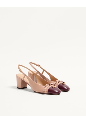 Valentino Garavani Valet Du Roi Kid Slingback Pump 60Mm Woman ROSE CANNELLE/GARNET 35