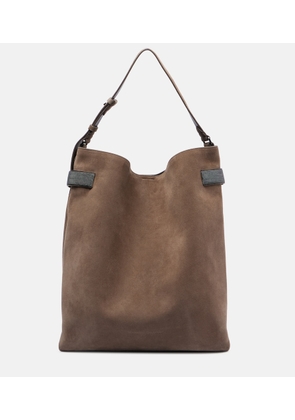 Brunello Cucinelli Suede shoulder bag