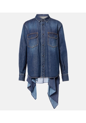 Sacai Denim and satin shirt