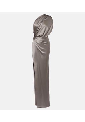 The Sei Draped silk satin gown