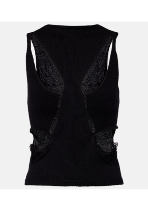 Rick Owens Alpaca-trimmed virgin wool top