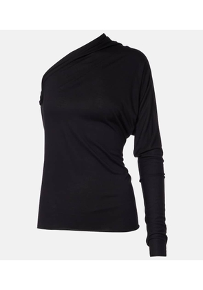 Rick Owens Diana one-shoulder jersey top