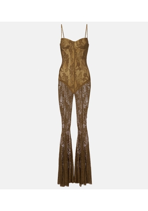 Norma Kamali Floral lace jumpsuit