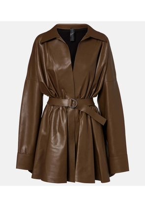 Norma Kamali Oversized belted shirt dress