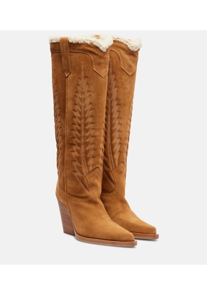 Paris Texas Winter El Dorado suede cowboy boots