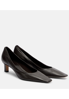 The Row Carla 45 leather pumps