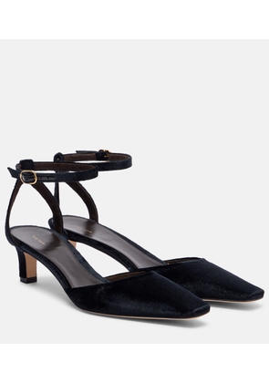 The Row Carla 45 velvet pumps