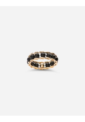 Dolce & Gabbana Sicily Ring 18-carat Yellow Gold And Black Jade - Man Rings Gold 60
