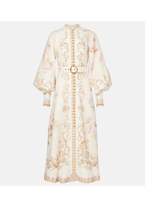 Zimmermann Hypnotic printed linen shirt dress