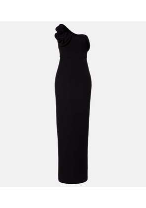 Roland Mouret Floral asymmetric corset gown