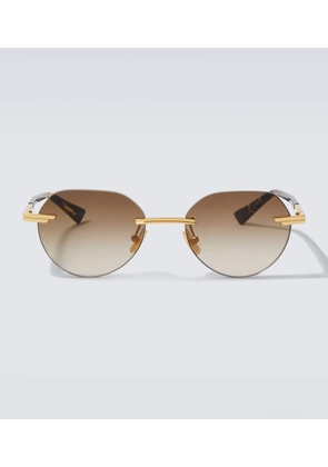 Bottega Veneta Glasant round sunglasses