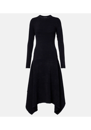 Proenza Schouler Didi striped knitted asymmetric midi dress